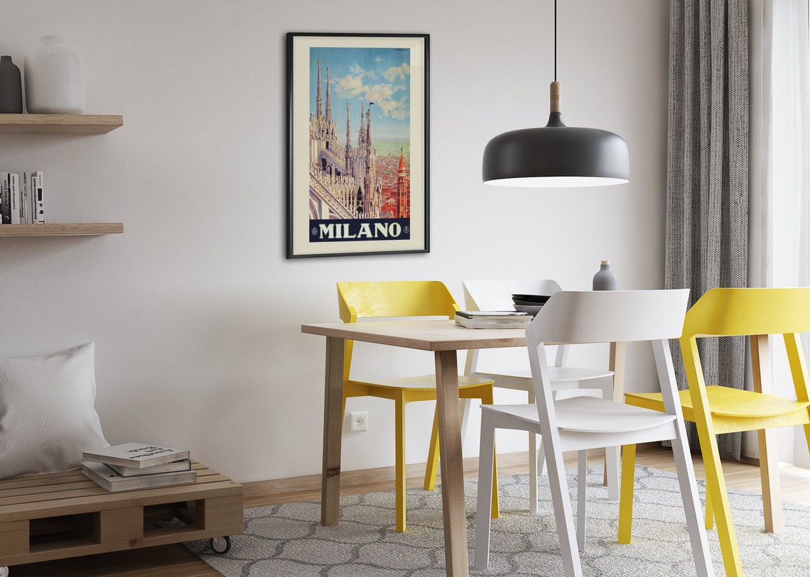 Milano Duomo Cathedral Vintage Italian Tourism Travel Poster - Image 2