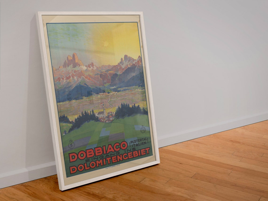 Dobbiaco Italy Gateway to the Dolomites Vintage Travel Poster - Image 4