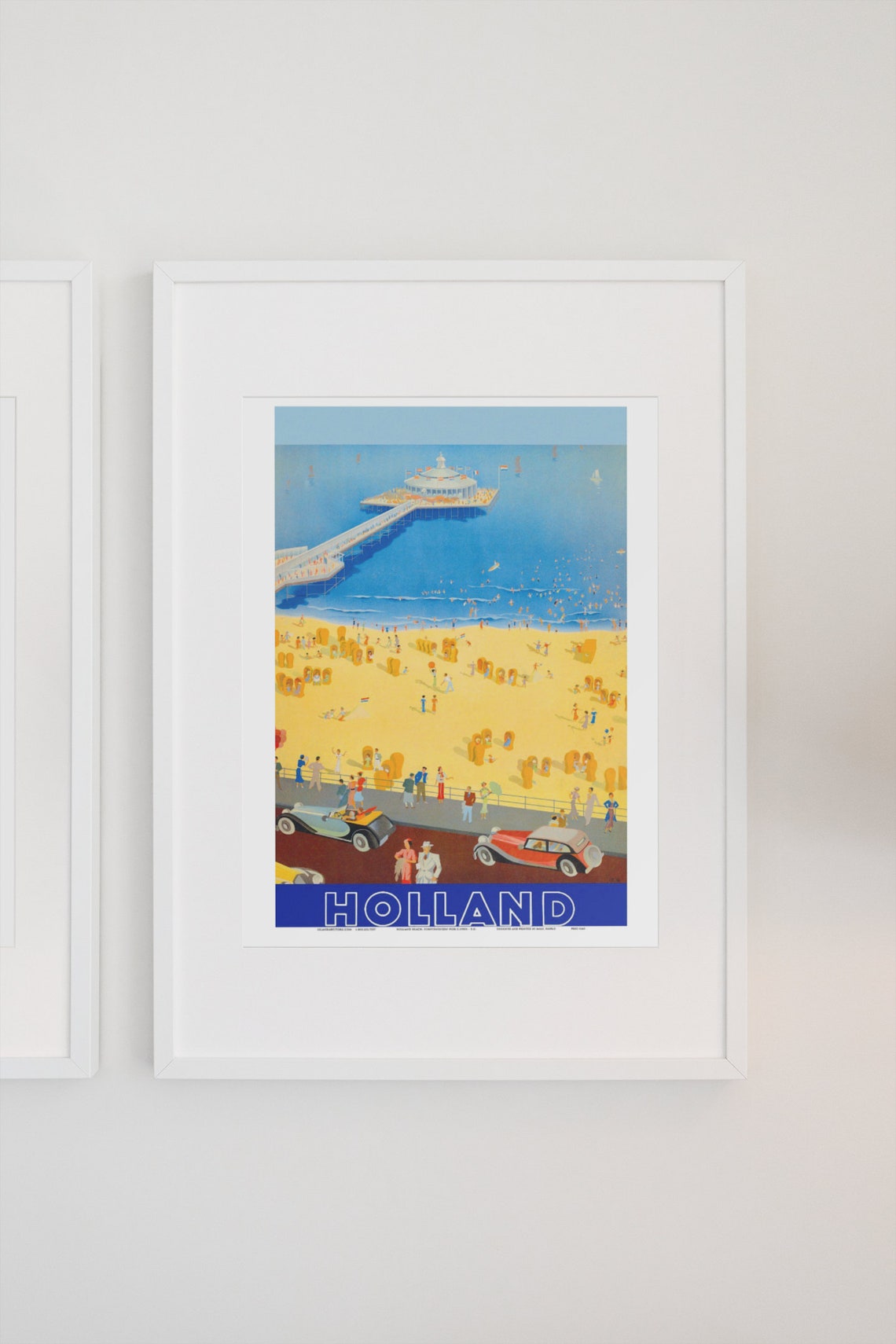 Holland Beach Scheveningen Pier Pavilion Vintage Travel Poster - Image 3