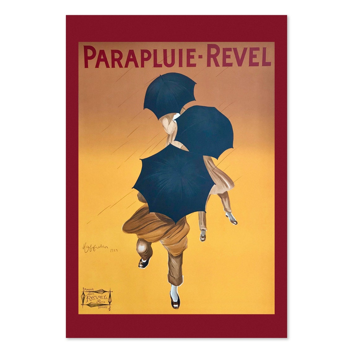 Cappiello Parapluie Revel Umbrella 1922 French Advertising Poster