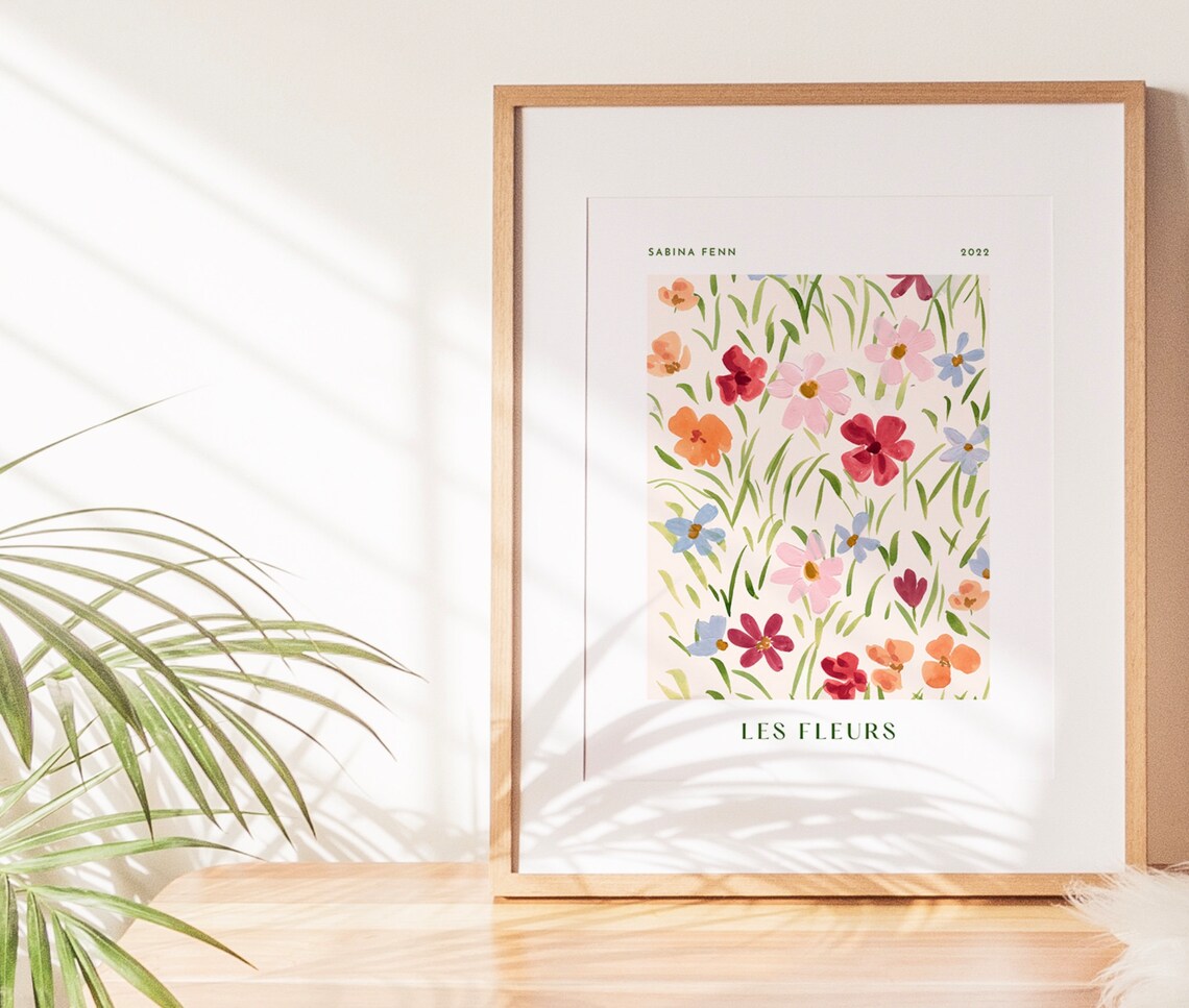 Vintage Floral Poster Print, Danish Pastel Vibe - Image 4