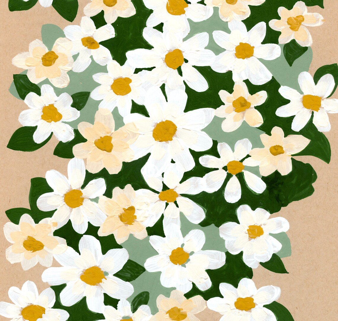 Daisy Field Gouache Art Print, Cottagecore Floral - Image 2