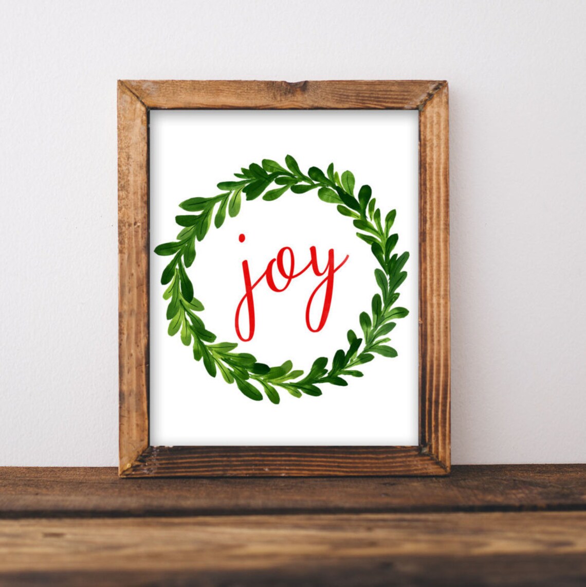 Christmas Joy Merry Noeل Santa Sign Art Print