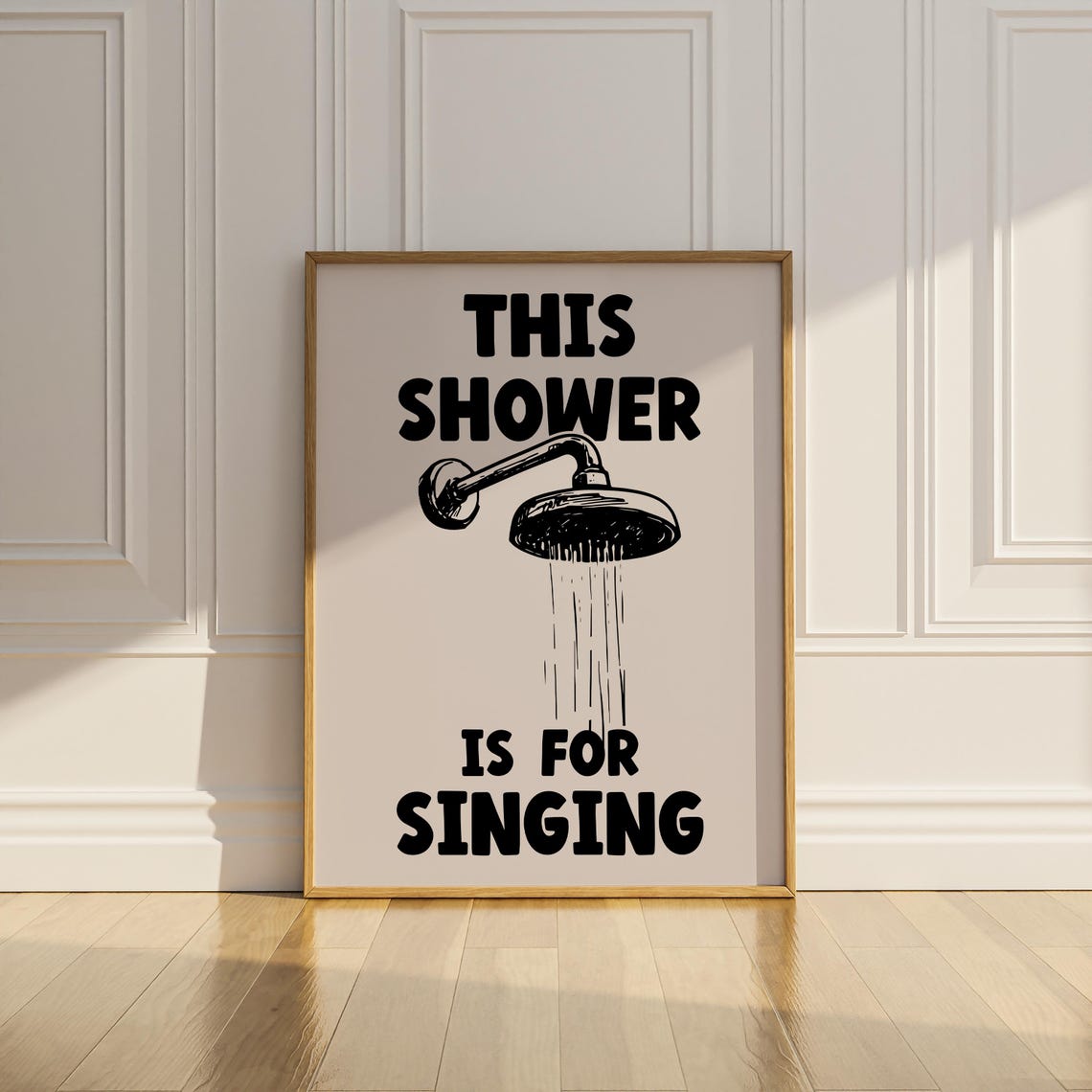 This Shower Is For Singing Funny Bathroom Wall Decor Modern Bathroom Wall Art - Image 2