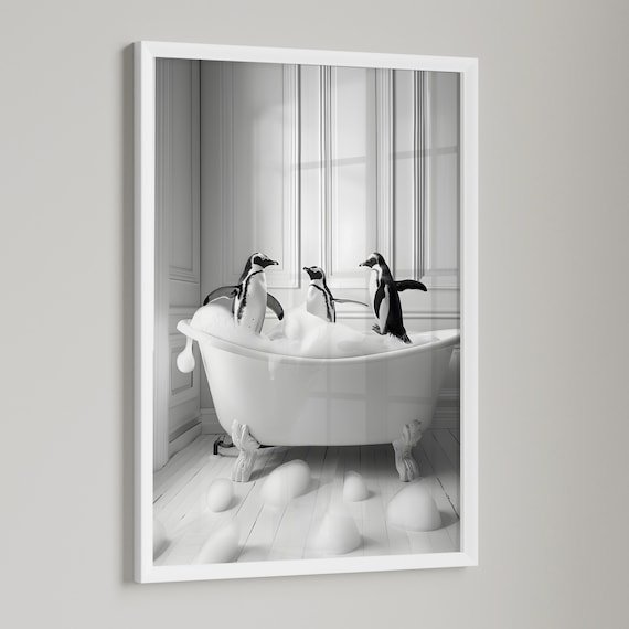 Funny Donkey Bathroom Art Print Quirky Animal Poster