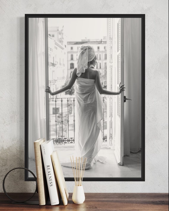 Black and White Bathroom Prints, Dressing Room Art Print