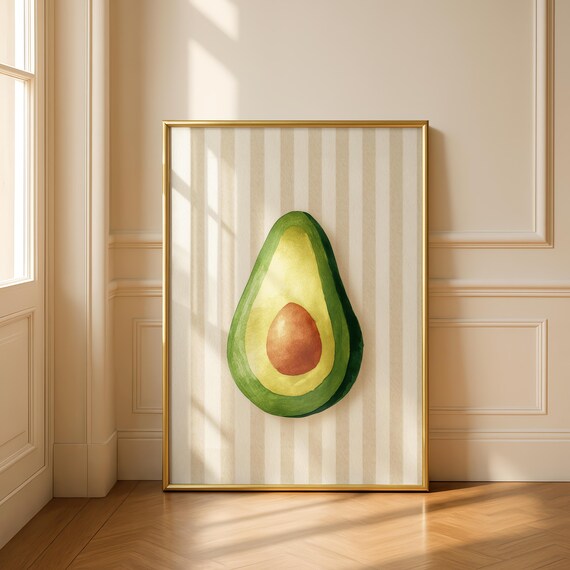 Avocado Kitchen Print Fun Poster Dining Decor