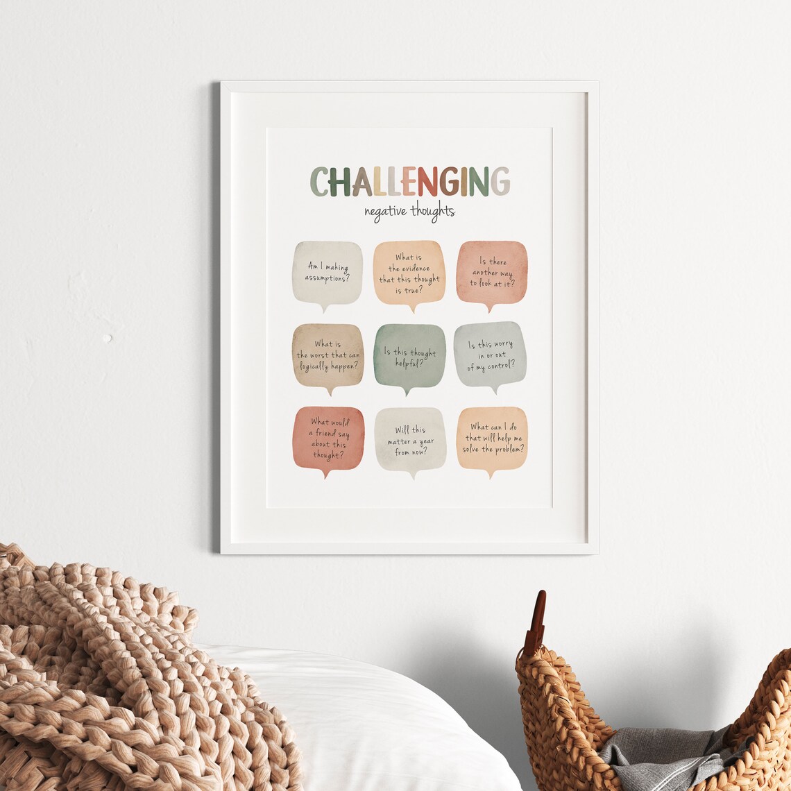 Cognitive Behavioral Therapy Poster, Counselor Office Decor - Image 5