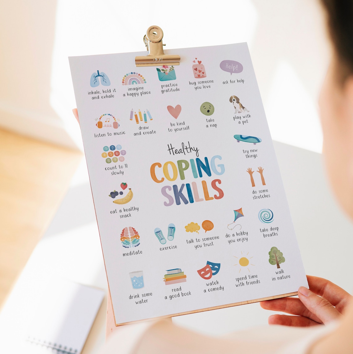 Coping Skills Poster, Therapy Office and School - Image 8