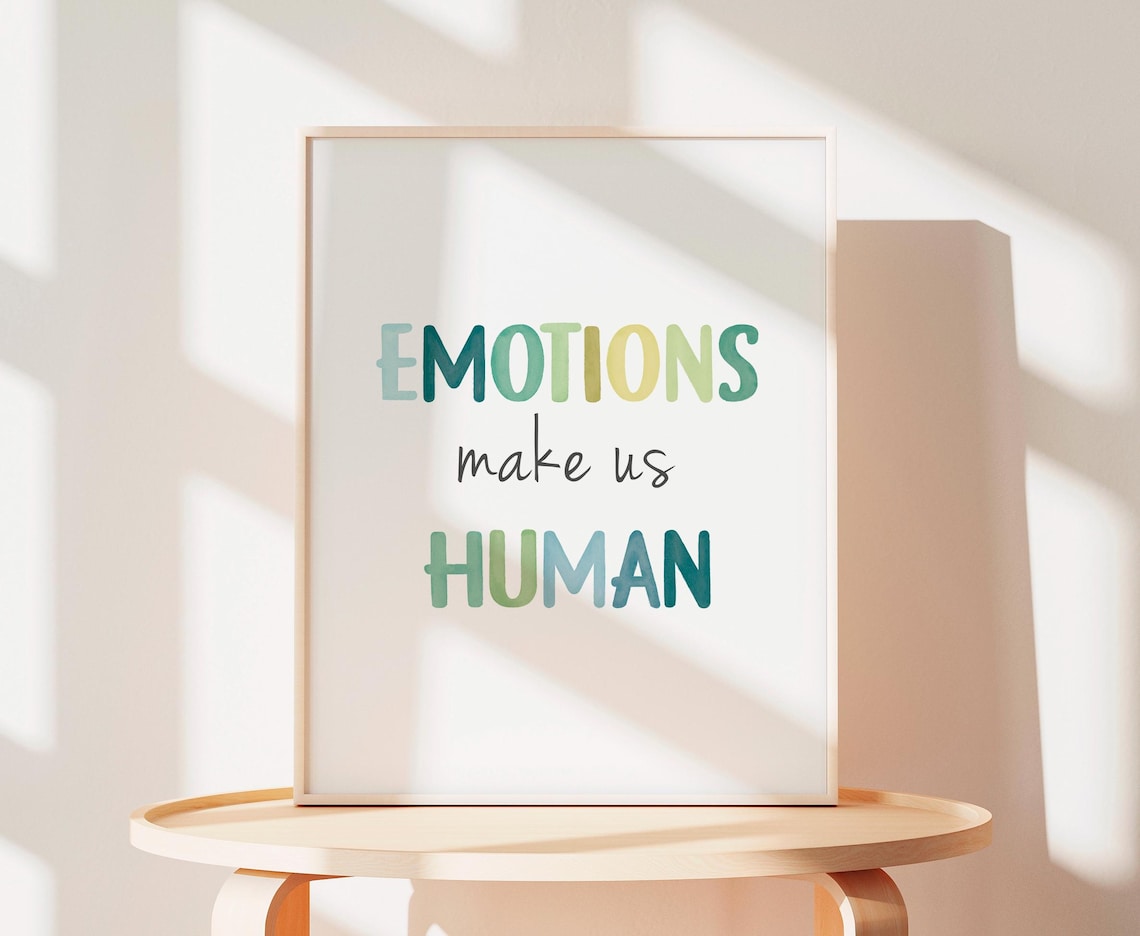 Emotions Make Us Human Art Print, Mental Health Office - Image 2