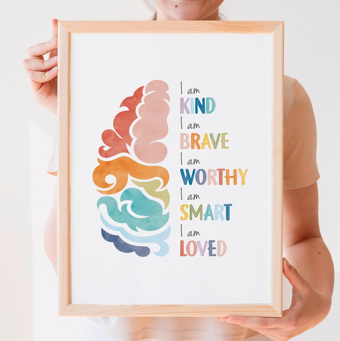 Daily Affirmations Therapy Office Decor Art Print
