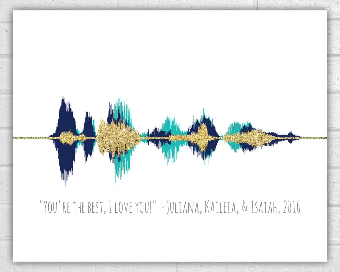 Custom Sound Wave Voice Wave Art Print, Christmas - Image 4