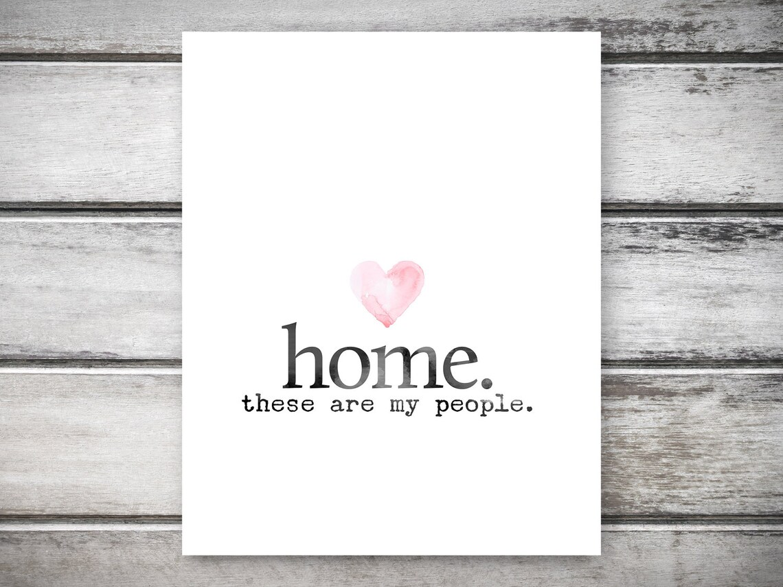 Rustic Home Sign, Family Heart Wall Art Print - Image 3