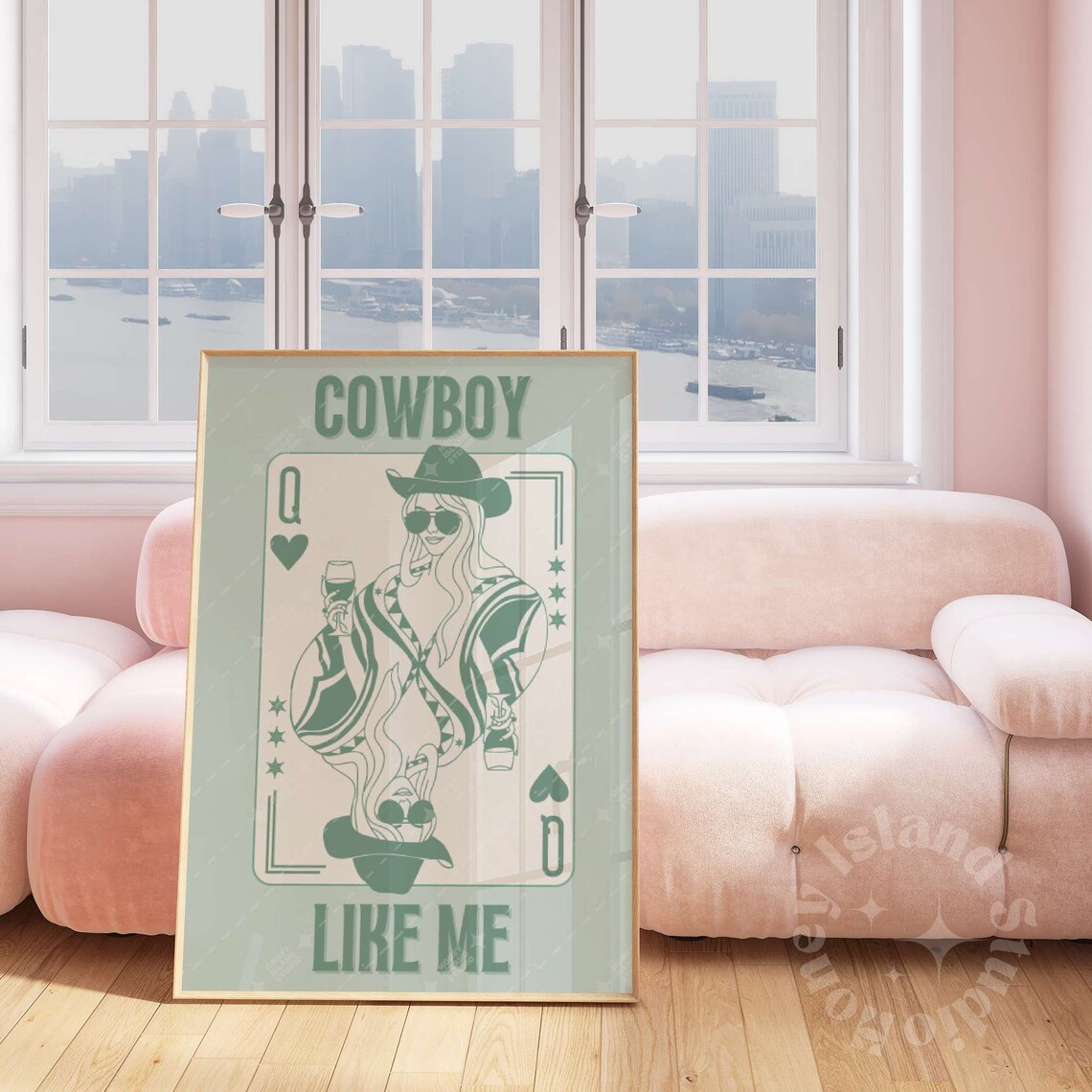 Cowboy Like Me Queen Of Hearts Western Cowgirl Trendy Wall Art