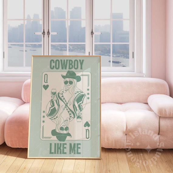 Cowboy Like Mecowboy Me Print Trendy Apartment Decor Y2k Poster Room Bar Cart Prints Dorm