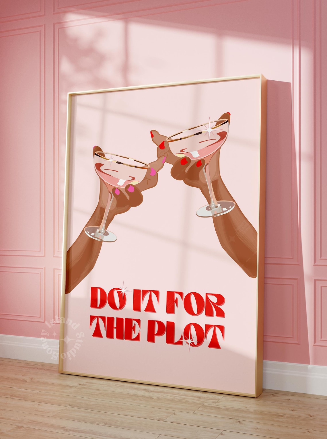 Do It For The Plot Pink Print, Retro Dorm Decor