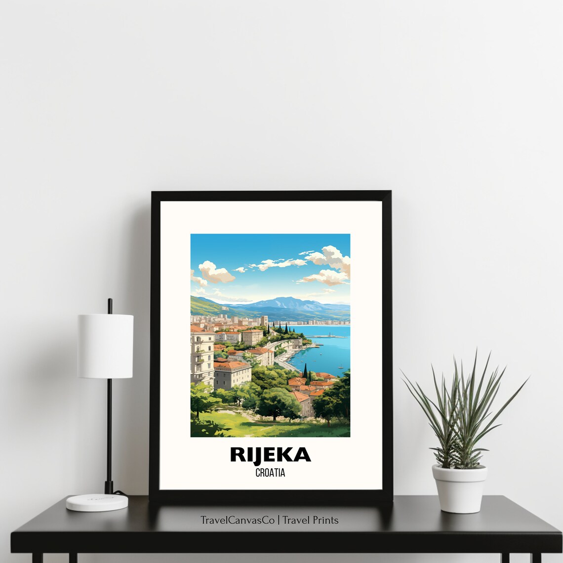 Rijeka Travel Poster Wall Art Rijeka City Print Croatia Travel Gift Croatia Poster Rijeka Gift Wedding Gift Rijeka - Image 3
