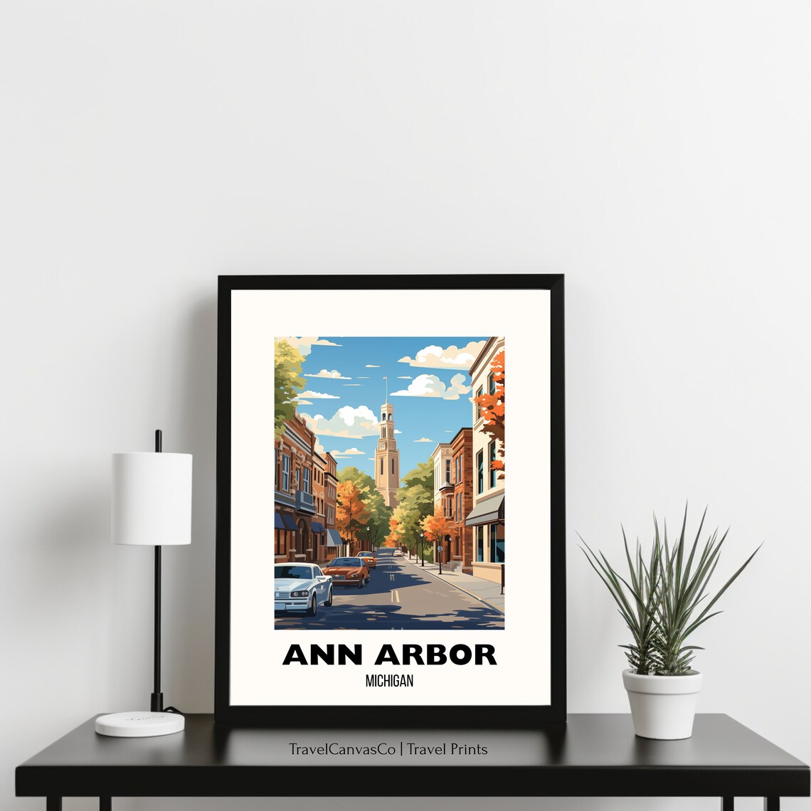 Ann Arbor Travel Poster, Michigan City Art Print - Image 3