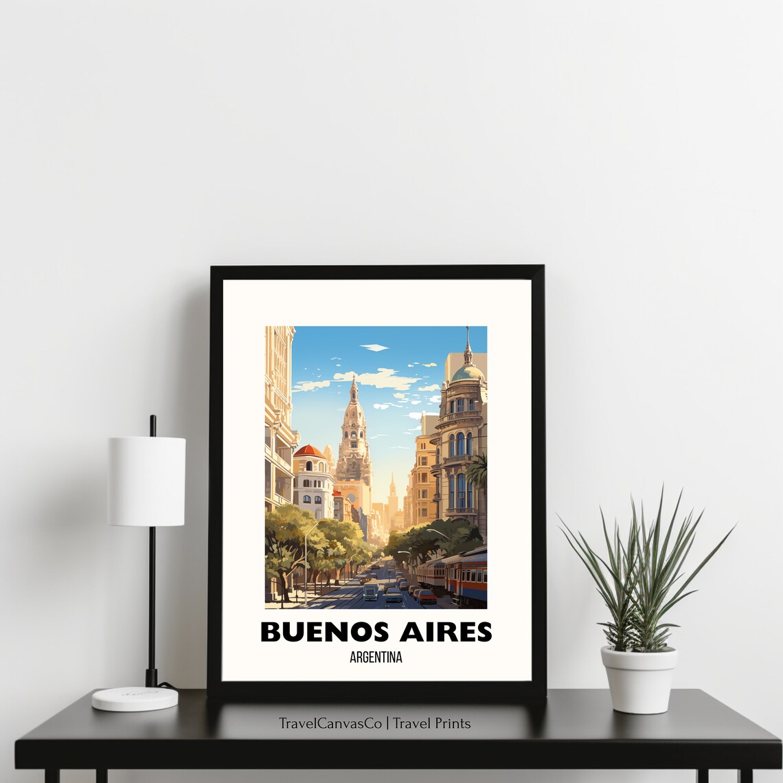 Buenos Aires Argentina Grand City Avenue Street Travel Poster - Image 3
