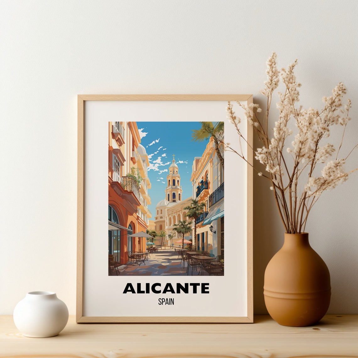 Alicante Travel Print Wall Art Alicante Spain Poster Alicante Spain Art Gift Spain Wall Art Europe Travel Prints City Poster - Image 2