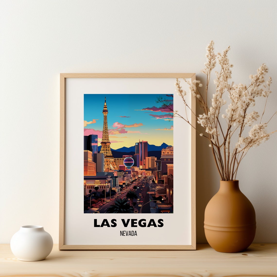 Las Vegas Travel Poster Wall Art City Art Poster United States Travel Prints Nevada Gift Las Vegas Print Wall Art - Image 2