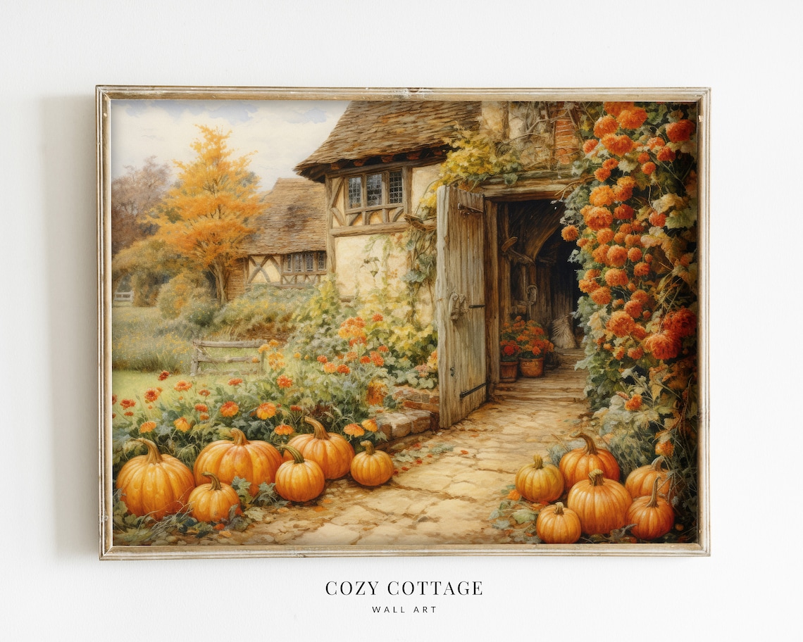 Pumpkin Farmhouse - Vintage Style
