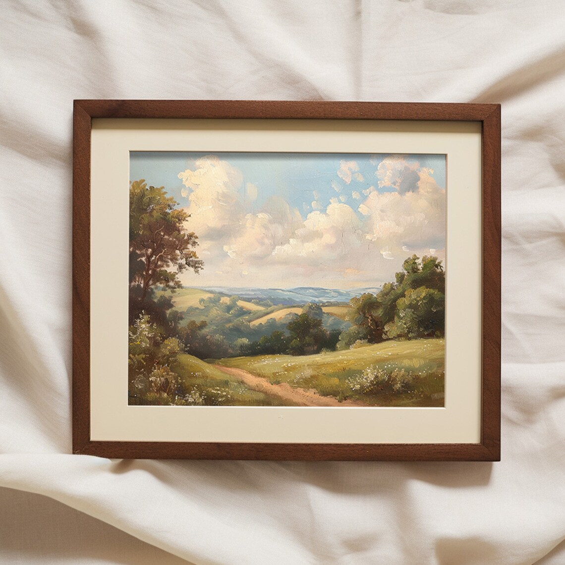 English Landscape Vintage Style Art Print, Farmhouse Decor - Image 2