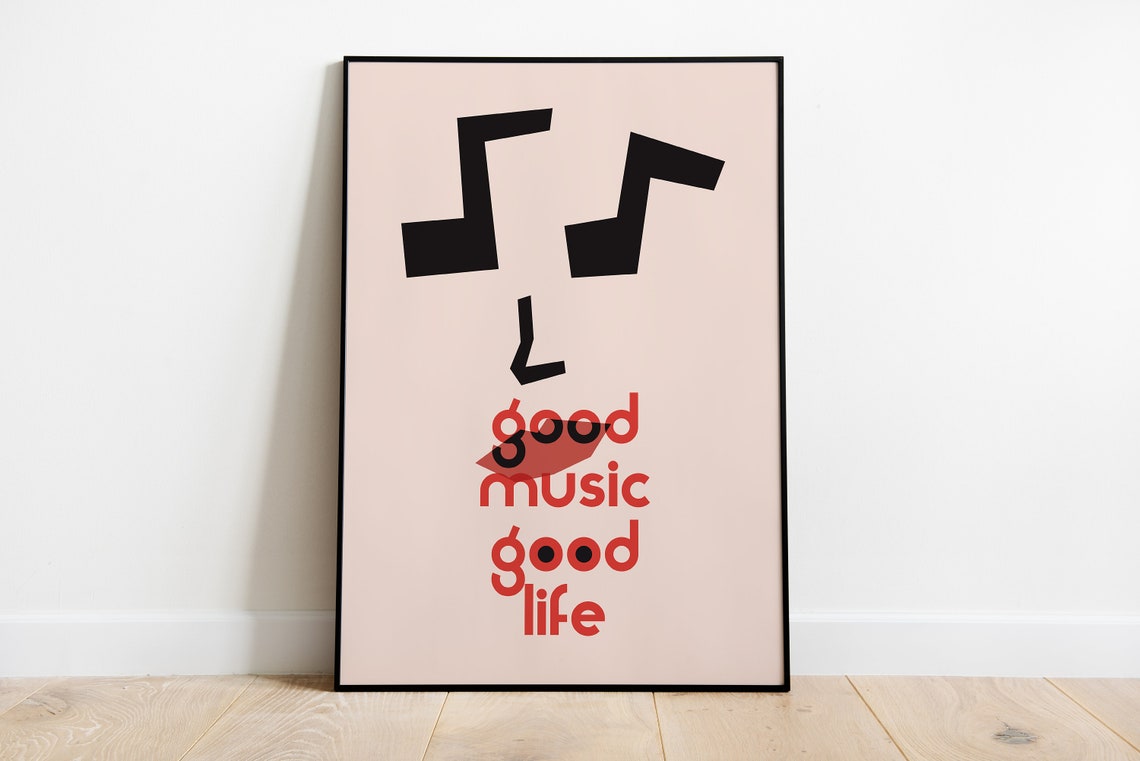 Music Poster Music Print Good Music Jazz Print Wall Art Music Home Decor Print Minimalist Art Minimalist Poster Music Art