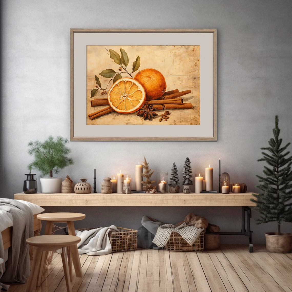 Dried Orange Cinnamon Sticks Star Anise Vintage Still Life Poster - Image 4