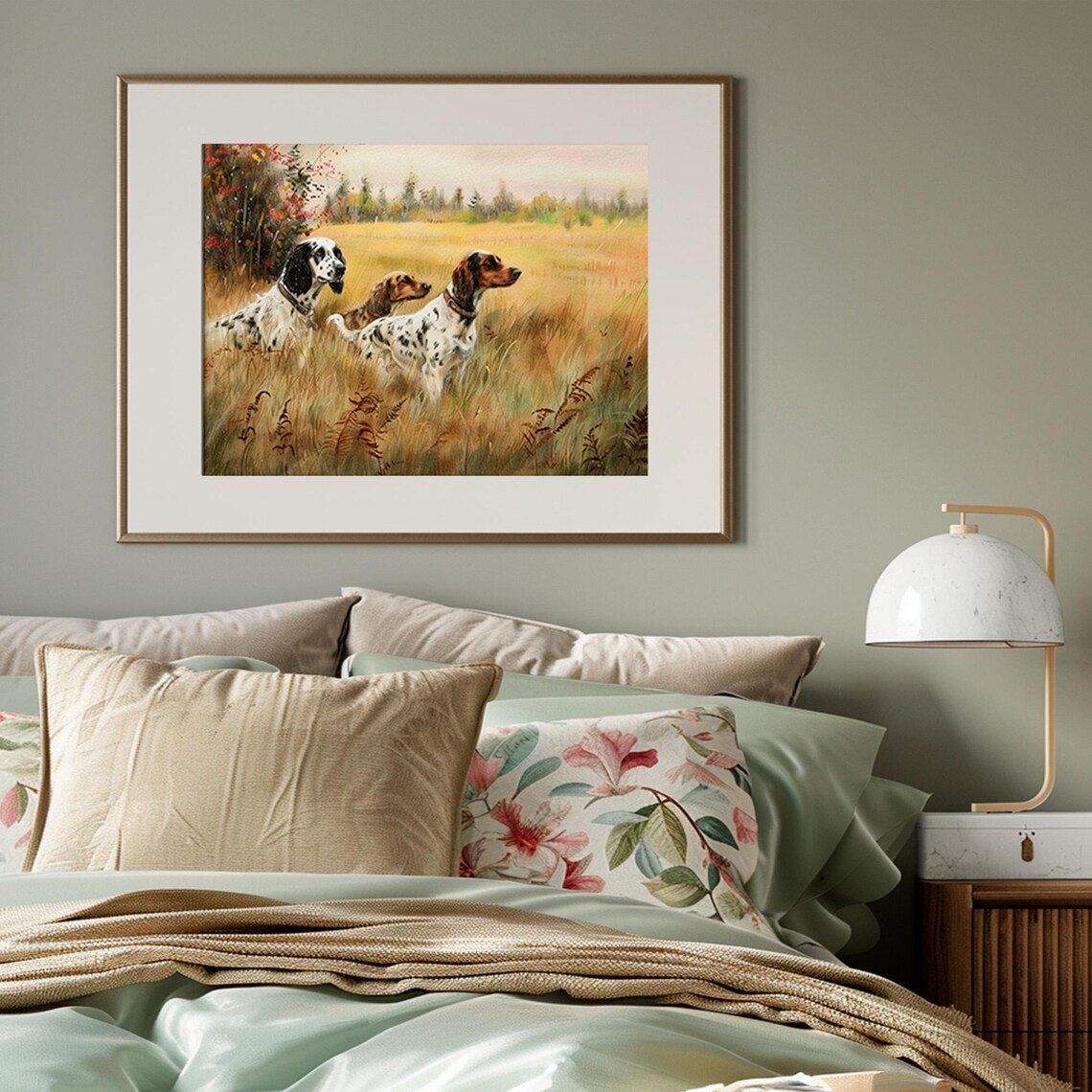 Three English Setters in a Golden Autumn Field Hunting Dogs Poster - Image 6