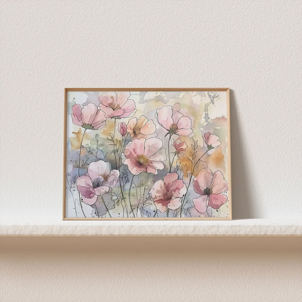 Wildflowers Meadow Watercolor Art Print, Summer Floral - Image 4