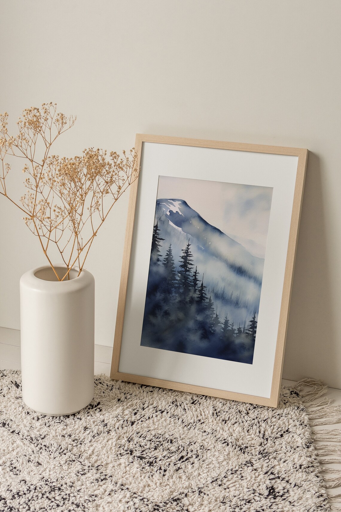 North Cascades Mountain Watercolor Landscape Art Print - Image 4