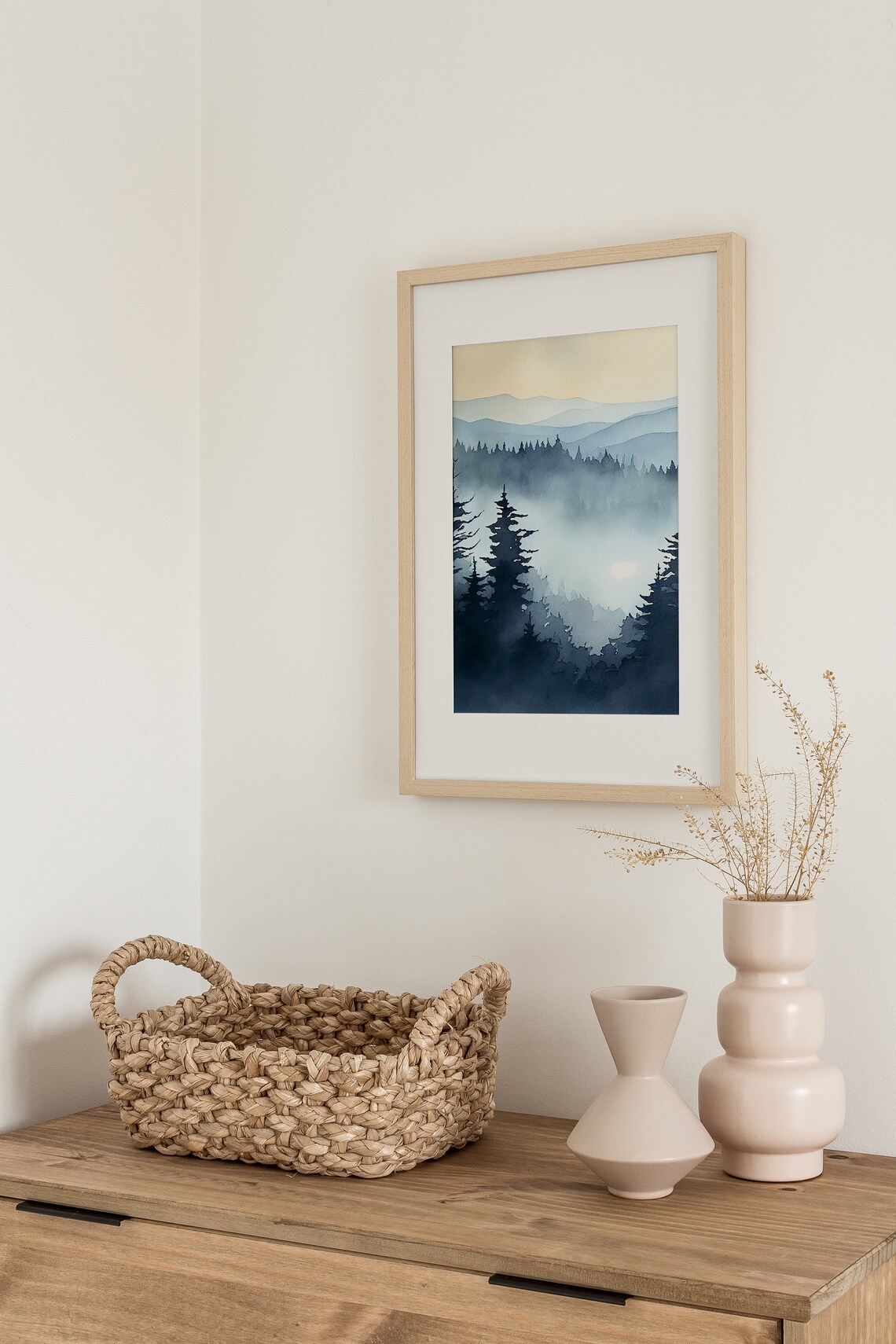 Blue Ridge Mountains Watercolor Art Print - Image 3