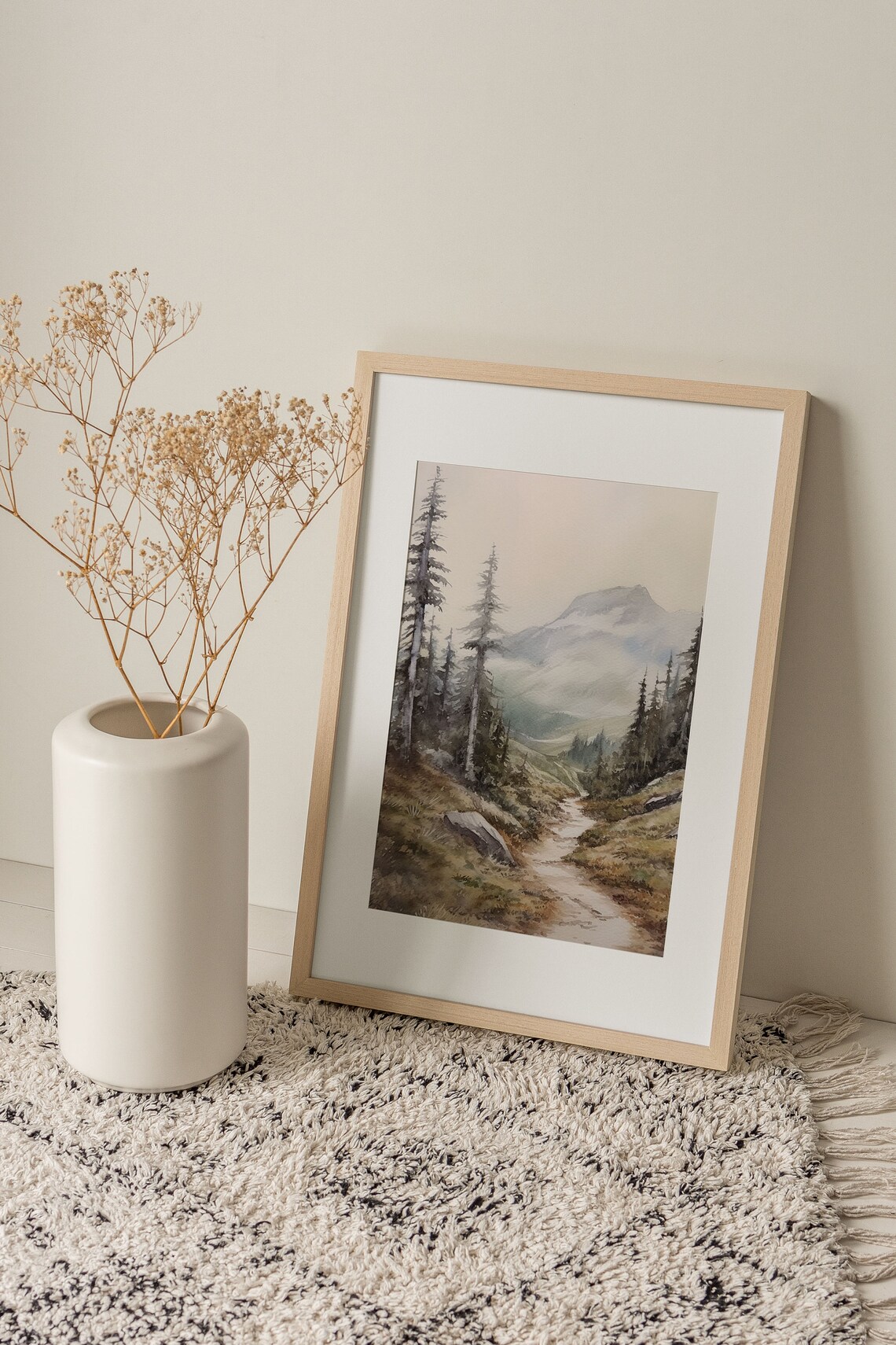 Mt Baker Watercolor Art Print, North Cascades Trail - Image 4