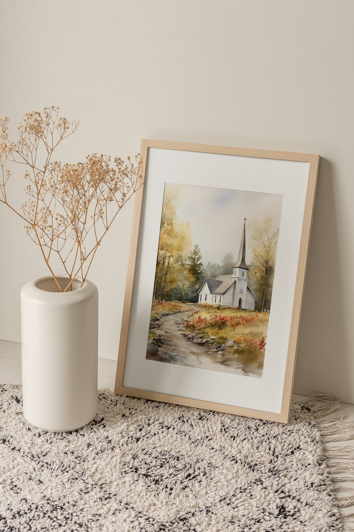 Old Country Church Art Print, North Carolina Landscape - Image 4