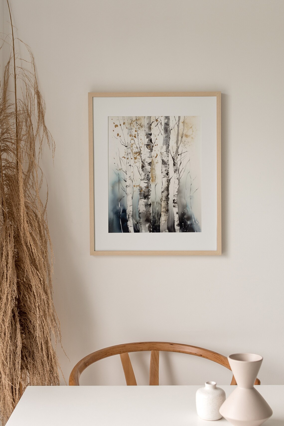 Birch Trees Watercolor Aspen Landscape Art Print - Image 2