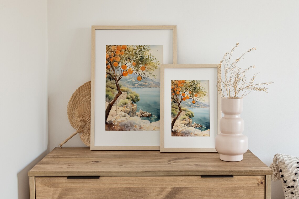 Cinque Terre Watercolor Travel Poster, Italian Coast - Image 3