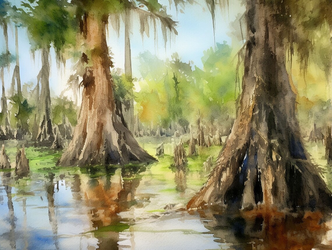 Lake Martin Louisiana Landscape Art Print