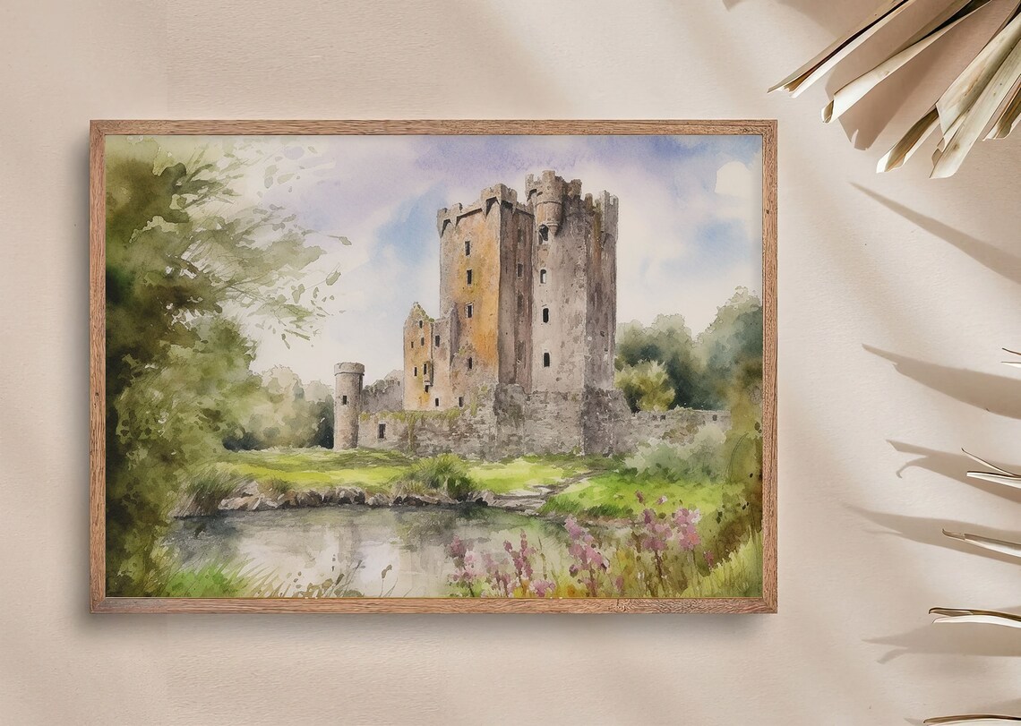 Blarney Castle Watercolor Art Print, County Cork Ireland - Image 4