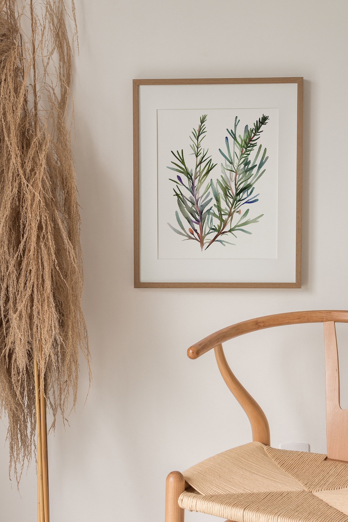 Rosemary Watercolor Herbs Art Print, Kitchen Decor - Image 5