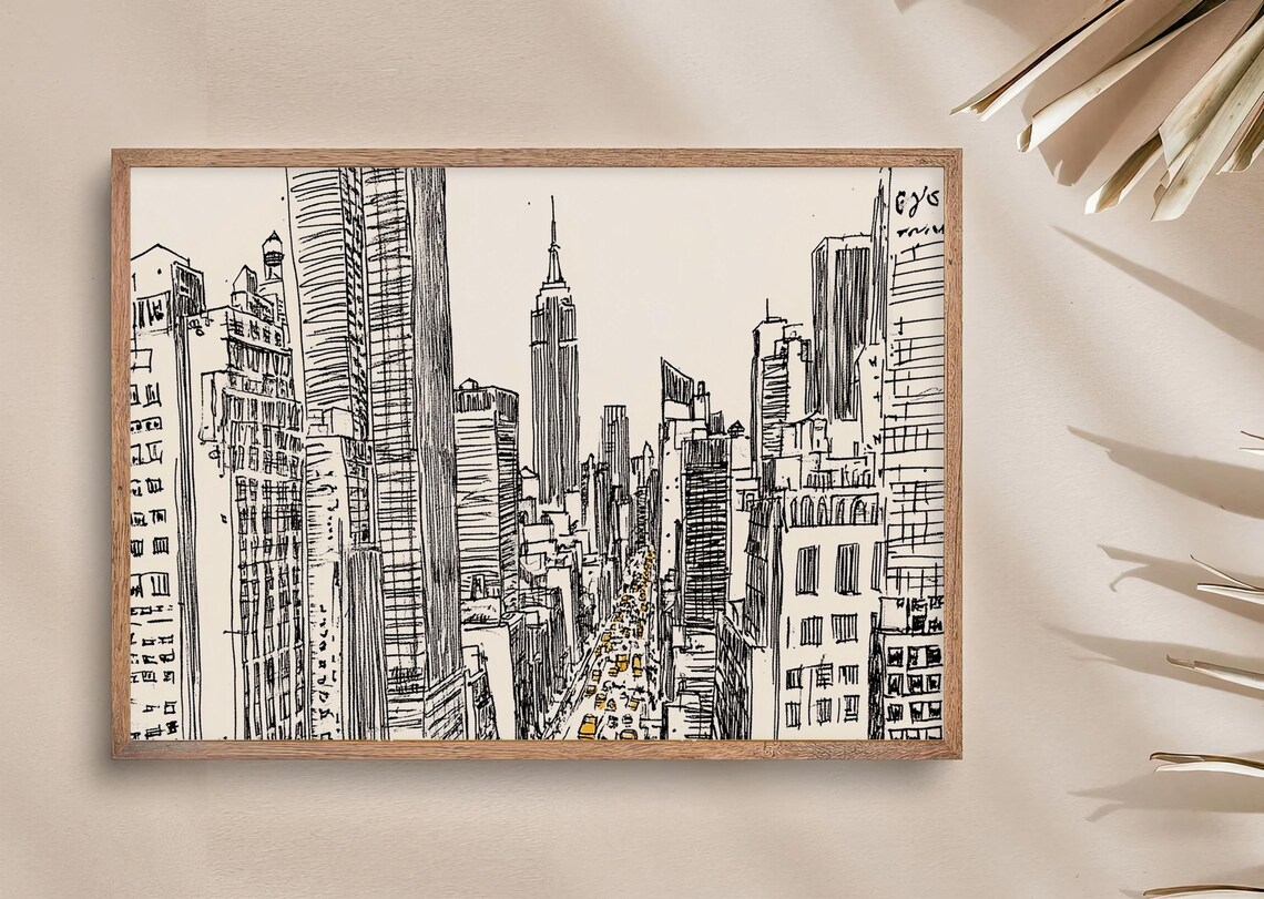 New York City Skyline Watercolor Art Print - Image 3