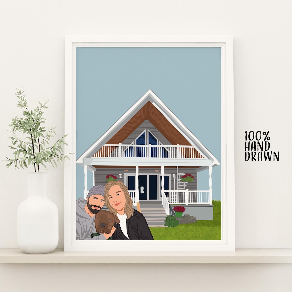 Custom House Portrait, Personalized Art Print - Image 2