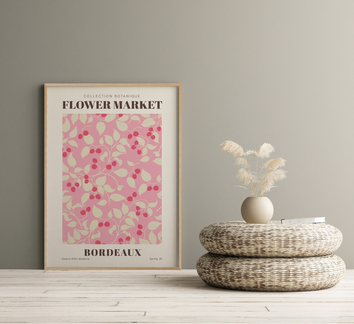Bordeaux Flower Market Poster, French Travel Poster - Image 2