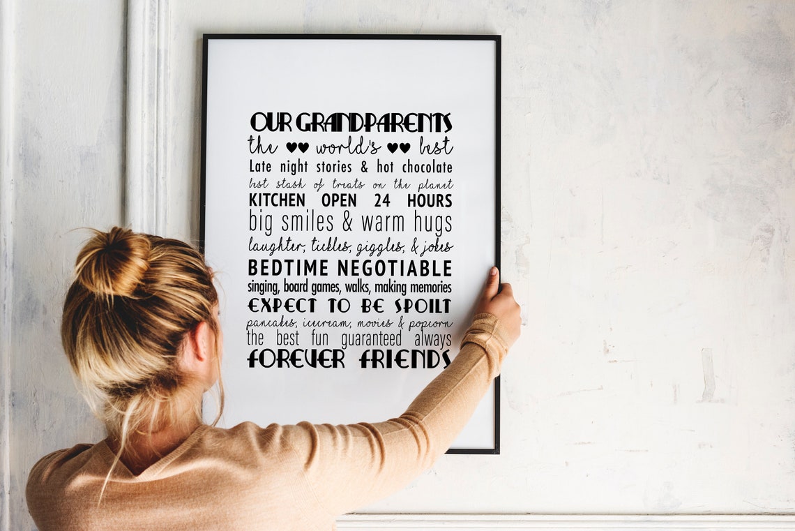 Grandparent Gifts Grandparents Gifts Gifts For Grandparents Birthday Grandma Gift Grandad Wall Art - Image 2