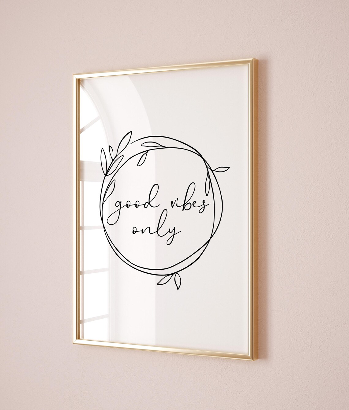Affirmation Cards Good Vibes Only Quote Art Print