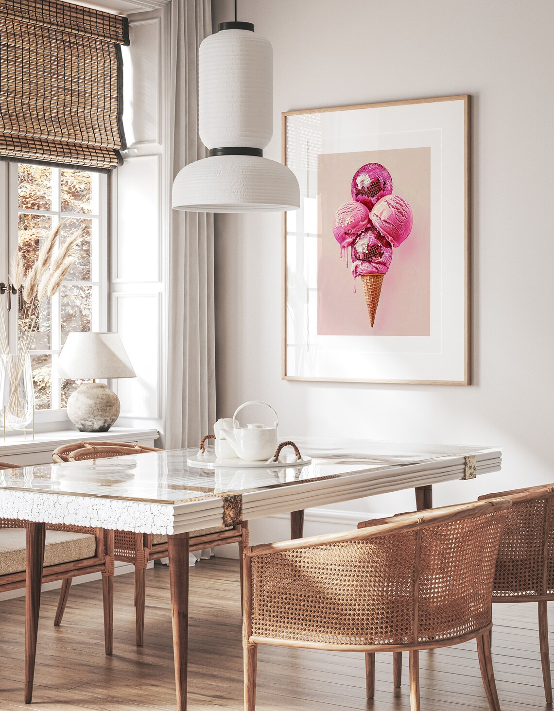 Ice Cream Disco Ball Preppy Nursery Poster Print - Image 2