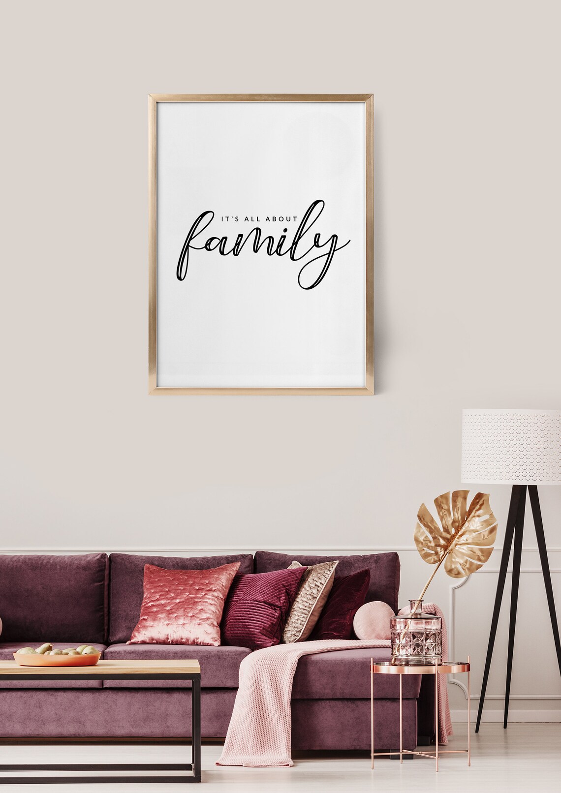 It's All About Family Minimalist Art Print - Image 2