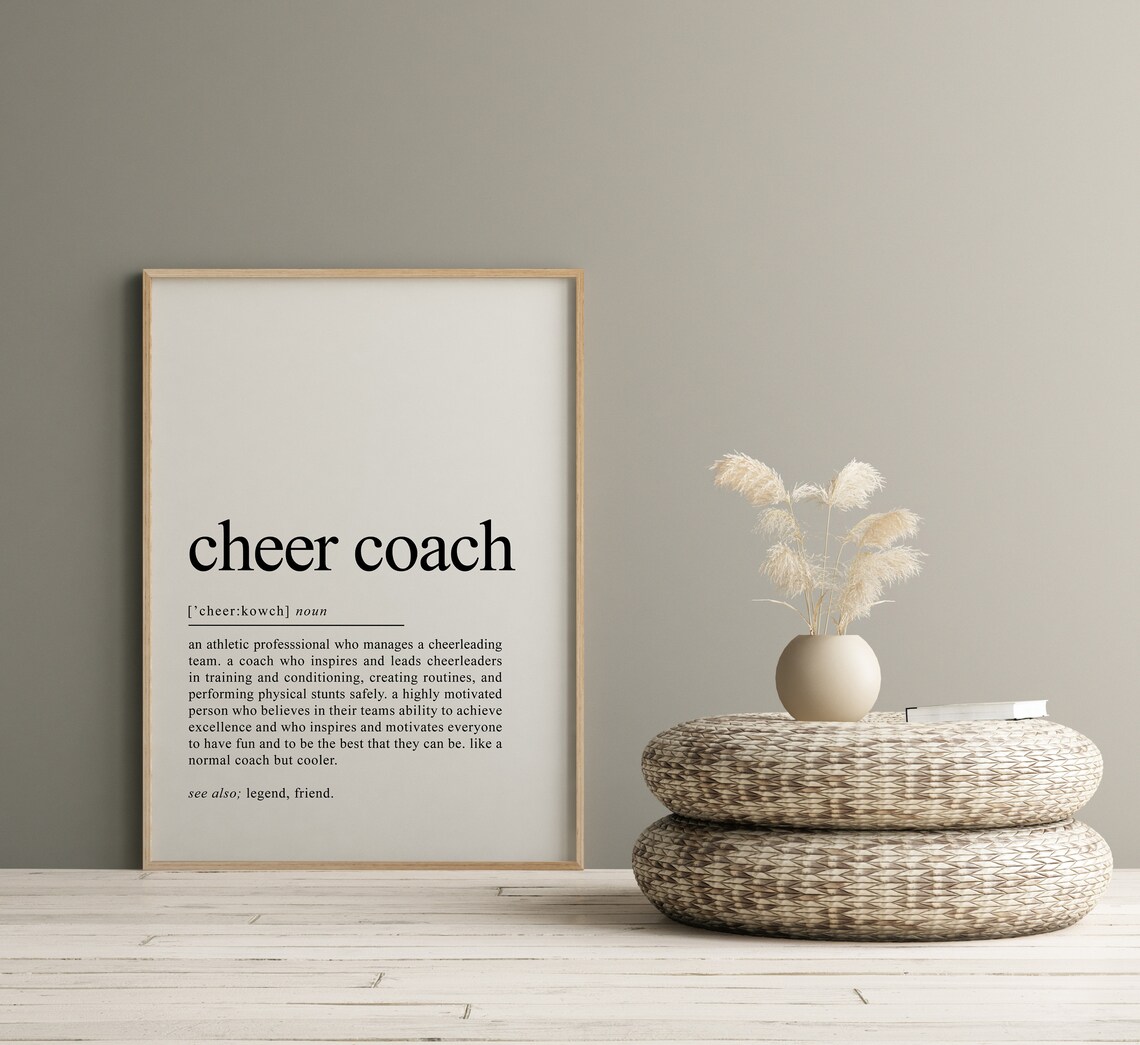 Cheer Coach Gift Cheerleading Team Poster Print - Image 2