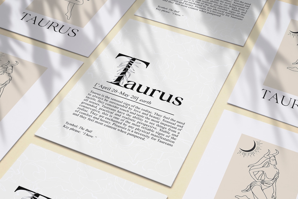Taurus Zodiac Art Print, Astrology Decor - Image 2