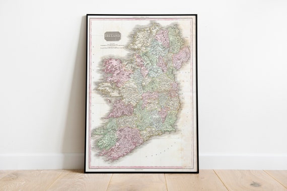 Irish Prints Map Of Ireland Wall Art Irish Poster Vintage Irish Art Irish Bar Decor Pub Art Man Cave Printables